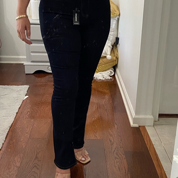 EXPRESS WOMEN SKYSCRAPER MID RISE BLUE JEANS SIZE 4R - Picture 16 of 17